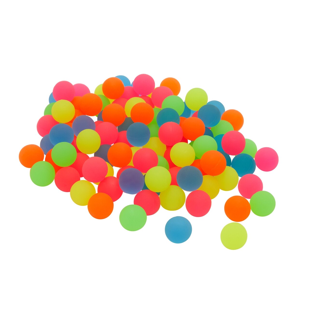 100 Pack Bouncy Balls for Kids Ages 5-14 Bulk - 1 inch/ 25mm Rubber Super Bounce Balls for Birthday Rewards, Prizes, Gifts (Neon)